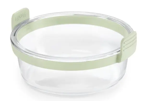 Recipient din sticlă pentru friteuză cu aer cald Lekue – 20.9 x 10 cm, transparent/verde
