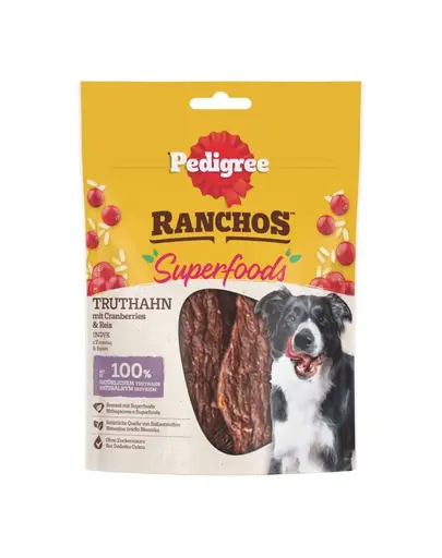 Recompense caini PEDIGREE Ranchos Superfoods 7 x 70 g curcan, merisor si orez
