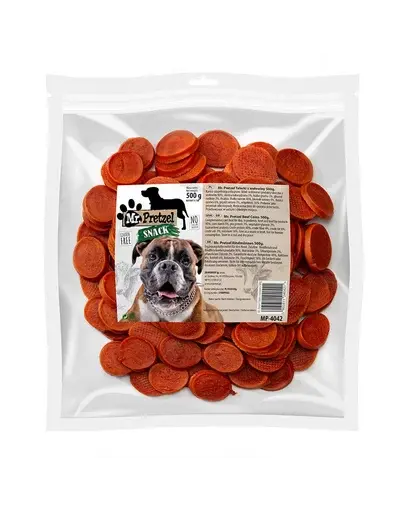Recompense câini rondele vită MR. PRETZEL 500g