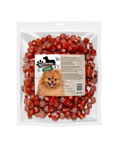 Recompense câini sushi cu rață și cod pentru antrenament MR. PRETZEL 500g