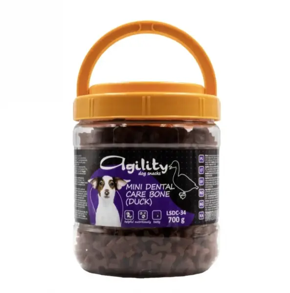 Recompense delicioase pentru caini Agility LSDC-34, mini oase de rata, 700g