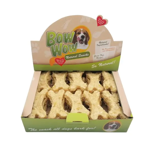 Recompense pentru caini Bow Wow, Os natural, ficat de pasare si Yucca, 30 bucati