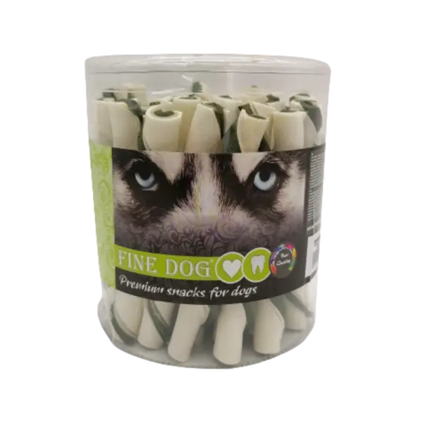 Recompense pentru caini Fine Dog, Vita, tub de piele, 35 bucati, 12 cm