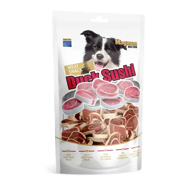 Recompense pentru caini Magnum, sushi cu rata, 80g
