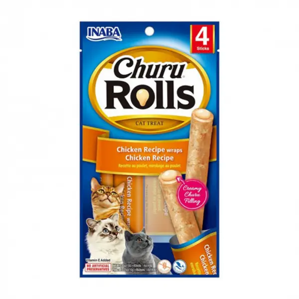Recompense pentru pisici Churu Rolls cu pui 4 buc x 10 gr