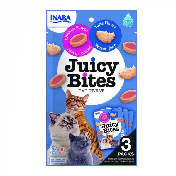 Recompense pentru pisici Juicy Bites cu ton pui 3 buc x 11,3 gr