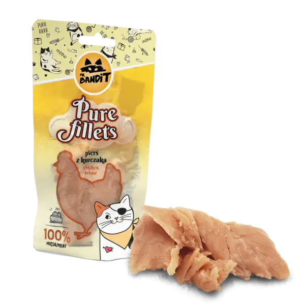 Recompense pentru pisici Mr. Bandit CAT Pure Fillets, piept de pui, 30 g