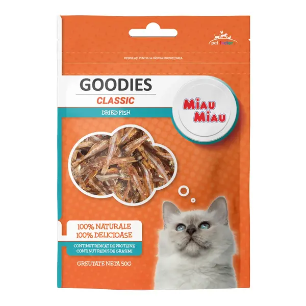 Recompense Pisici MIAU MIAU GOODIES Classic Dried Fish 50g 50g