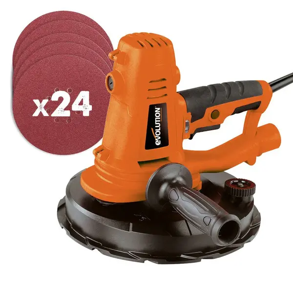 Ręczna Szlifierka do Ścian Evolution 225mm z Wbudowanym Systemem Odciągu Pyłu 1050W