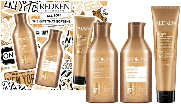 Redken All Soft Set - Șampon, Balsam și îngrijire a părului, 2 х 300 + 150 ml