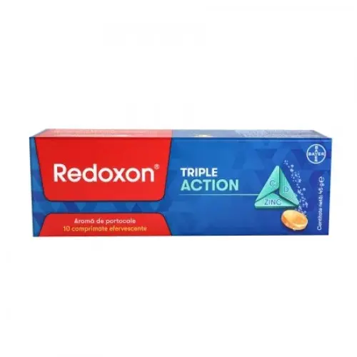 Redoxon Triple Action cu vitamina C, D si Zinc, 10 comprimate effervescente Zephyr Labs