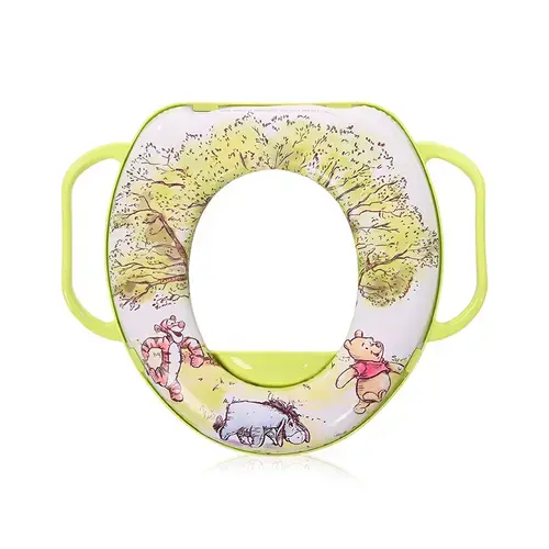Reductor moale pentru toaleta Lorelli Disney Winnie the Pooh, cu manere, Verde