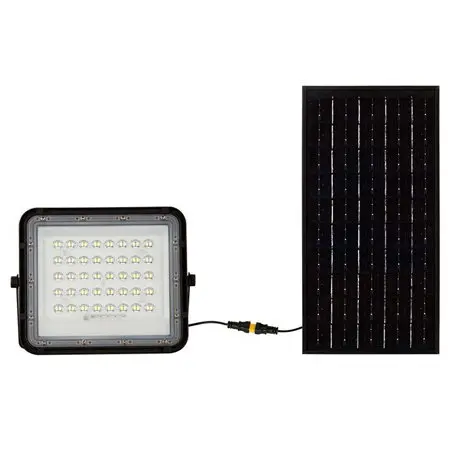 Reflector cu incarcare solara 10W 800LM 4000K - negru V-TAC SKU-7824