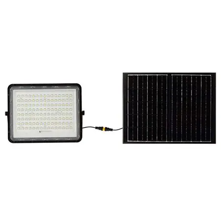 Reflector cu incarcare solara 20W 1800LM 6400K - negru V-TAC SKU-7827