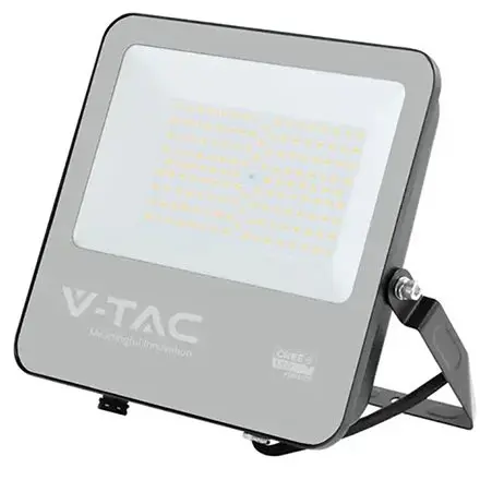 Reflector LED 100W 135LM/W 4000K IP65 cablu 1M cip CREE - NEGRU/GRI V-TAC SKU-232186