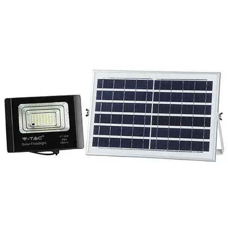 Reflector LED 12W 6000K cu incarcare solara V-TAC SKU-94006