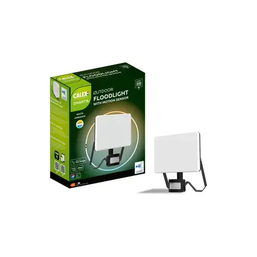 Reflector LED Calex Smart Floodlight 24W, aluminiu, IP65, clasa F, Negru