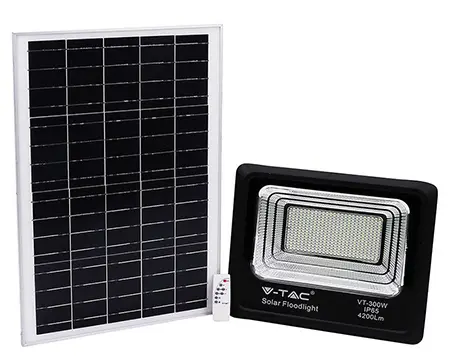 Reflector LED cu panou solar, 50W, 6000K, 4200 lumeni, baterie de 25000mAh, IP65, V-Tac SKU-94027