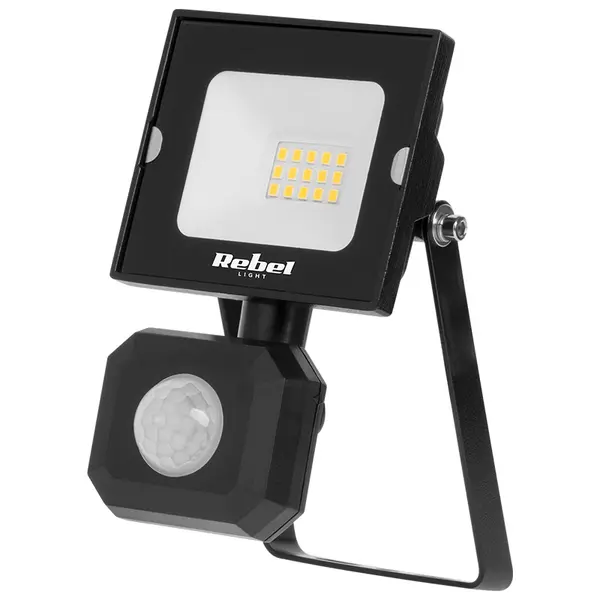 Reflector LED cu senzor de mișcare 10W, 6500K alb rece, 850 lm, IP44, detectare 0.58m, unghi 120, 25.000 ore, 220240V, URZ3622