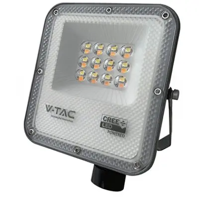 Reflector LED SMD 10W 3IN1 IP65 cip CREE- NEGRU/GRI V-TAC SKU-240726