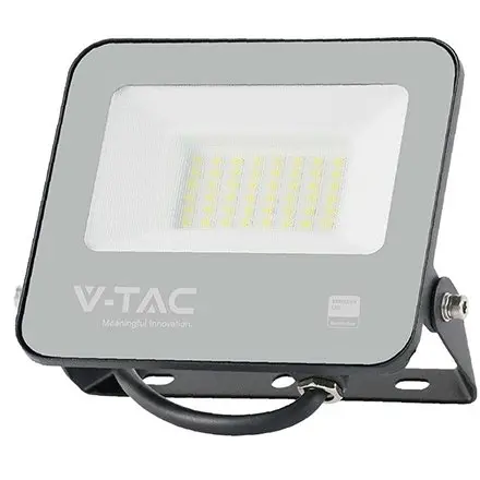 Reflector LED SMD 30W 185LM/W 6500K IP65 cip Samsung - NEGRU/GRI V-TAC SKU-9891