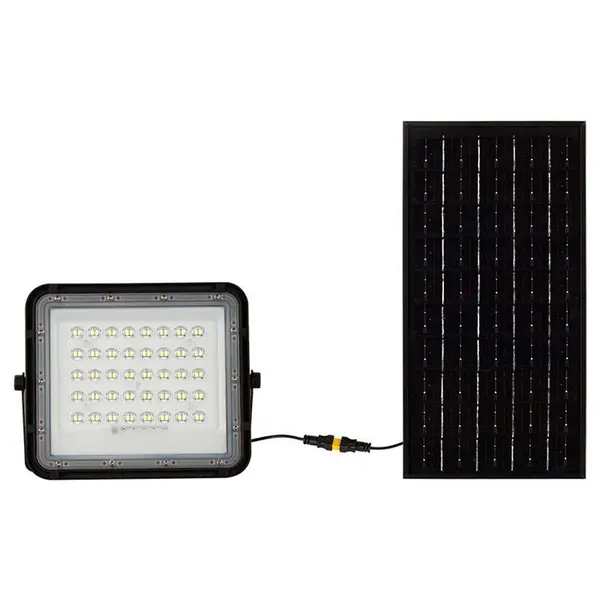 Reflector solar 10W, 800 lm, 6400K, IP65, negru