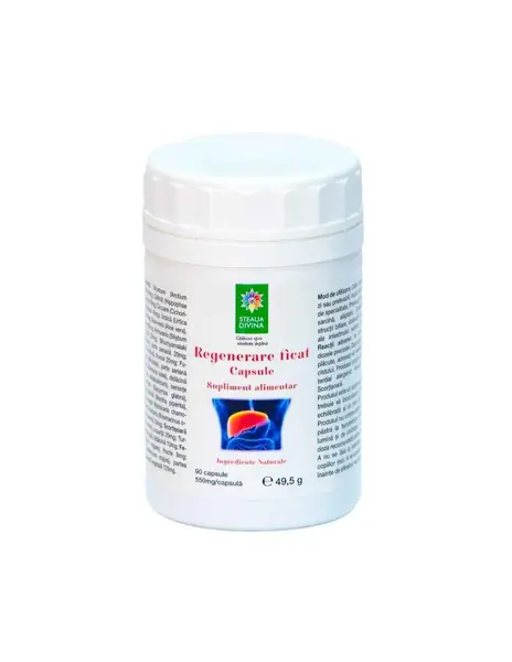 Regenerare ficat 550mg, 90 capsule, Steaua Divina