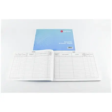 Registru intrare - iesire A4 hartie offset 100 file carnet coperta carton 300 g mp
