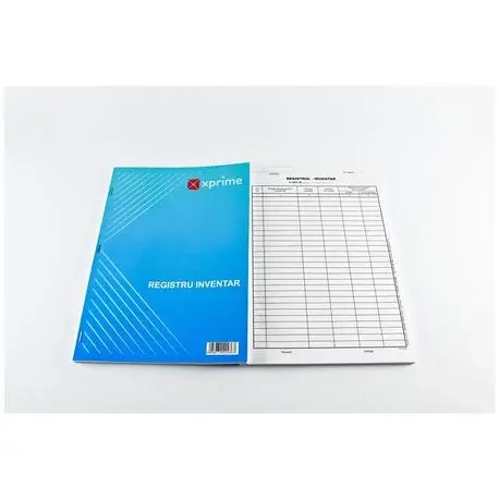 Registru inventar A4 hartie offset 100 file carnet coperta carton 300 g mp