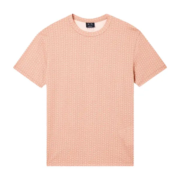 Regular fit jersey t-shirt with allover logo orange S