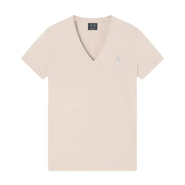 Regular fit t-shirt in cotton jersey beige S
