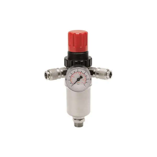 Regulator de presiune cu filtru, manometru, 2 cuple rapide iesire, max. 16 bar, racord intrare 1/2'', FIAC, tip 950/2