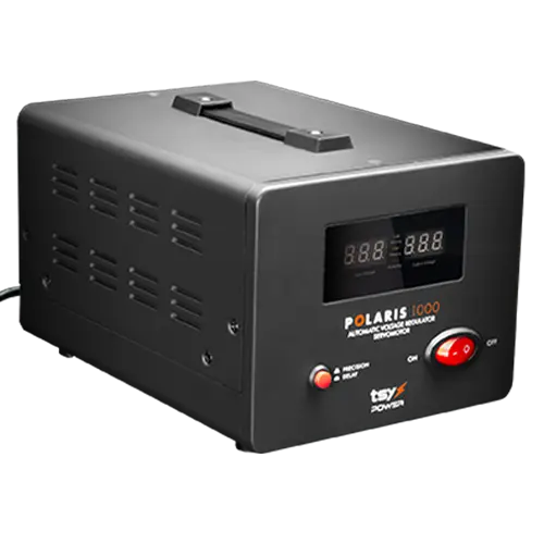 Regulator de tensiune cu servomotor, 1000VA, tensiune la intrare 150-260V, delay 6-180s AVR-POLARIS-1000VA
