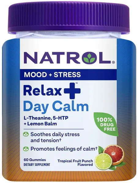 Relaxia Day Calm, punch de fructe, 60 tablete de jeleu, Natrol