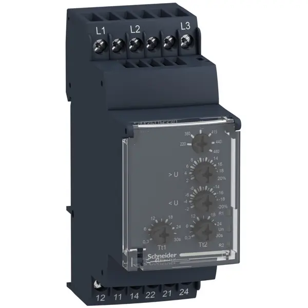 Releu control tensiune Rm35-U - interval 194 - 528 V C.A. Schneider RM35UB330