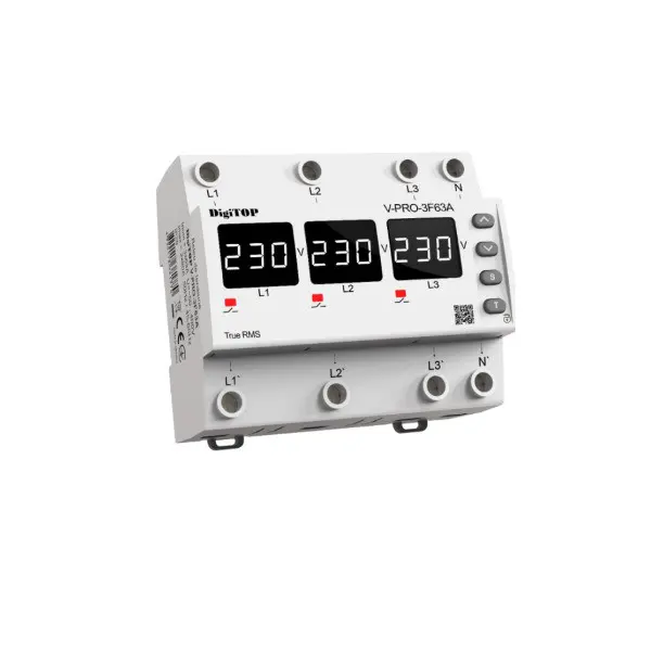 Releu de protectie tensiune trifazat DigiTOP V-PRO-3F63A