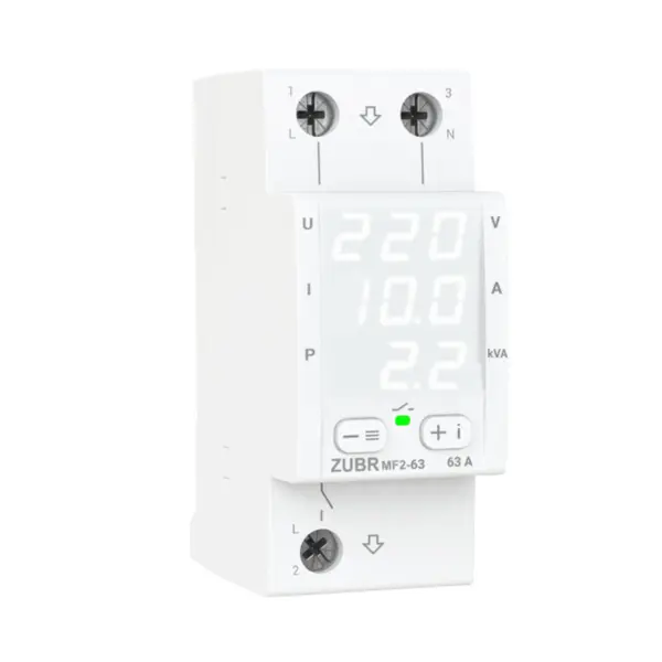 Releu de protectie tensiune ZUBR MF2-63 63A monofazat