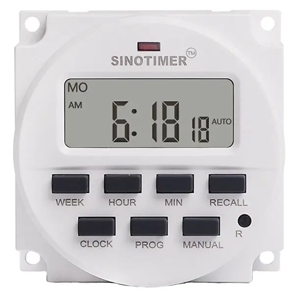 Releu digital cu temporizator, Sinotimer, temporizator, intrerupator, programabila, 230V, 16A, TM618N-2