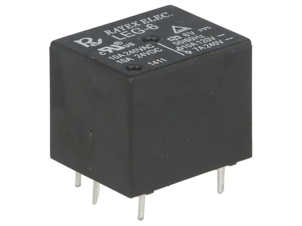 Releu: electromagnetic SPDT Ubobină:6VDC 10A/120VAC 10A/24VDC LEG-6