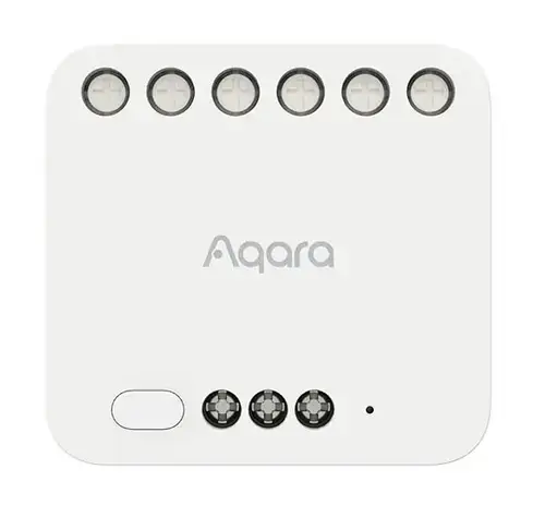 Releu inteligent Aqara Dual Relay Module T2, 10A, 2 canale, ompatibil HomeKit, Matter