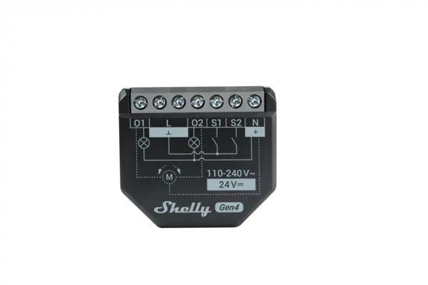 releu inteligent shelly 2pm gen4, 2 canale, 2x10a, monitorizare consum, multiprotocol (wifi, bluetooth, matter, zigbee) , integr