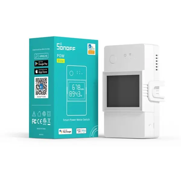 Releu inteligent WiFi Sonoff POW Elite R3 (16A) afisaj LCD 6920075777499