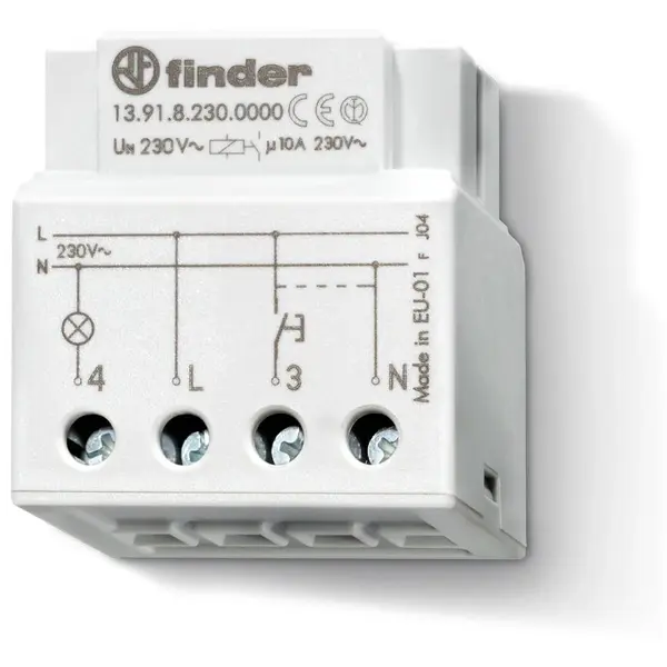 Releu pas cu pas, electronic, montare in doza, 1ND, 10A Finder 13.91.8.230.0000
