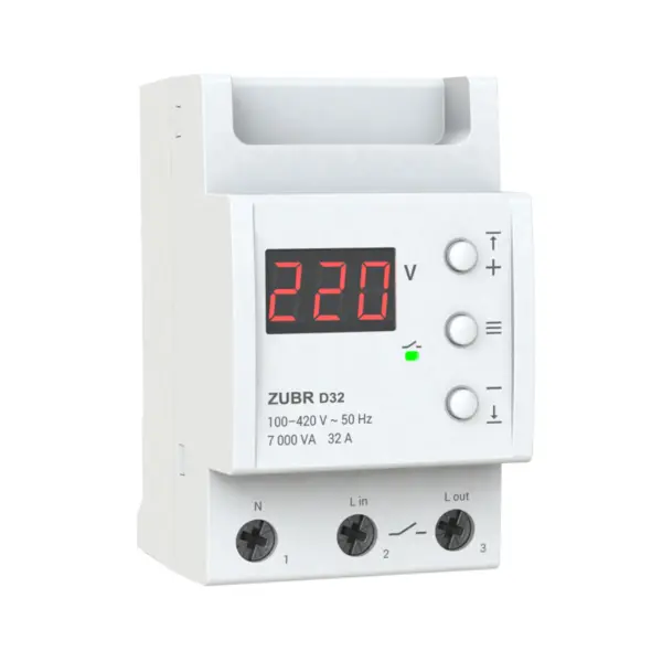 Releu protectie tensiune monofazat, 32A, ZUBR D32
