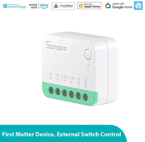 releu smart wifi sonoff minir4m extreme - matter