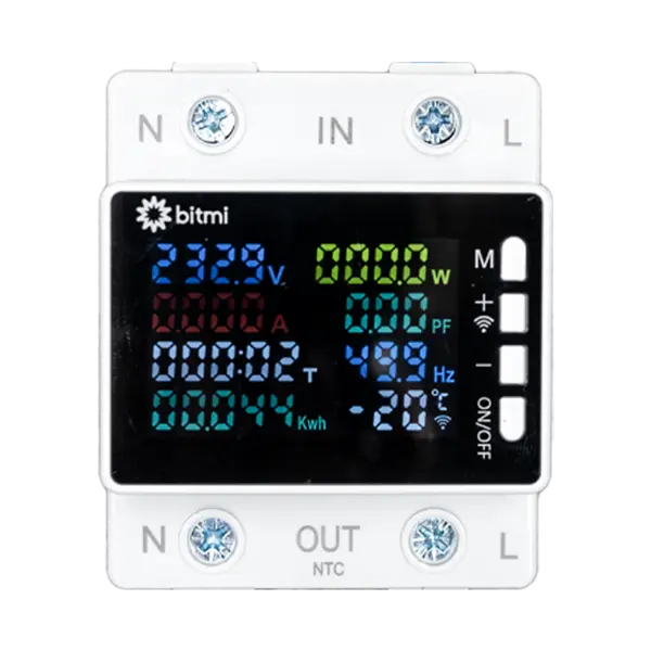 Releu WiFi inteligent cu monitorizare energie si protectii multiple 63A, Bitmi 11859