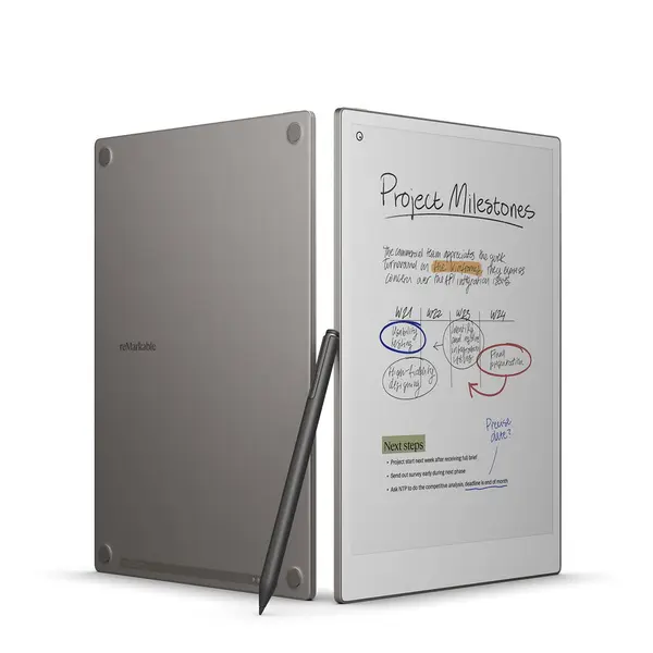 Remarkable Tableta ePaper reMarkable Paper Pro cu Stylus Marker Plus, Display Canvas Color 11.8, Procesor Cortex-A53 1.8GHz Quad-Core, 2GB RAM, 64GB Flash, Wi-Fi, Argintiu