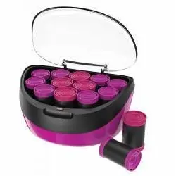 REMINGTON Set de bigudiuri electrice Remington Jumbo Curls H5670, 12 bigudiuri, 2 dimensiuni extra mari, Invelis catifea, Ionizare, Nucleu ceara, Mov