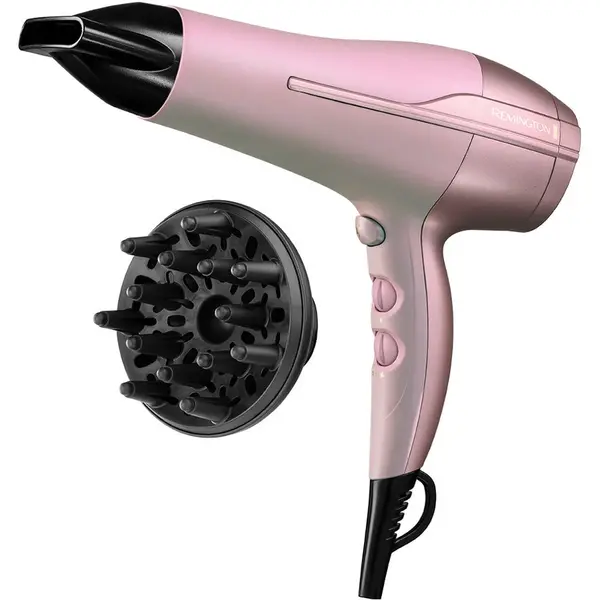 REMINGTON Uscator de par Remington Coconut Smooth D5901, 2200 W, Microparticule cocos, Ionizare, Roz