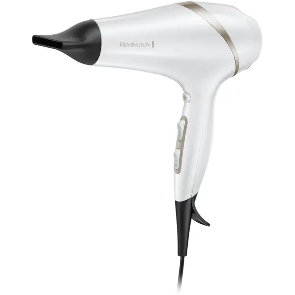 REMINGTON Uscator de par Remington Hydraluxe AC8901, 2300 W, Hydracare, Motor AC, Ionizare, Alb/Bej